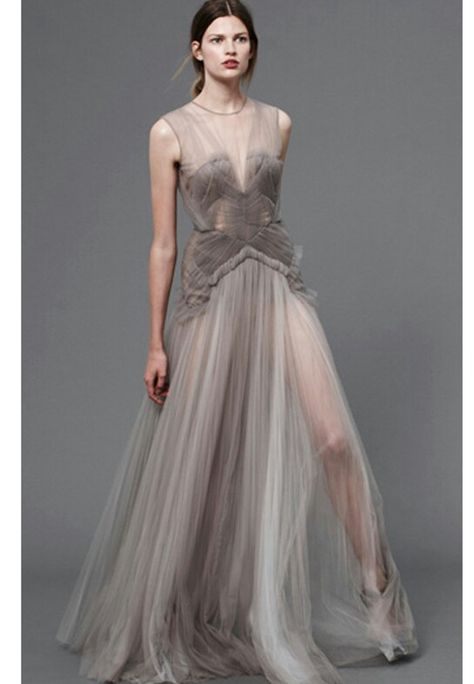 J. Mendel dress ❤ Ellie Saab, فستان سهرة, Grey Dress, Couture Gowns, Beauty And Fashion, Gorgeous Gowns, Looks Style, Beautiful Gowns, Look Fashion