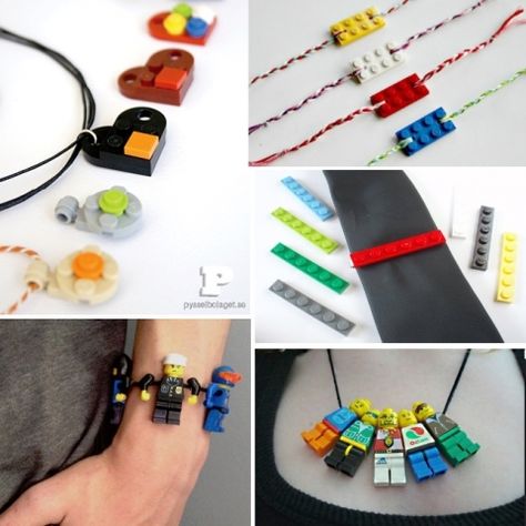 Lego Necklace, Lego Diy Crafts, Lego Hacks, Lego Jewelry, Lego Accessories, Diy Lego, Lego Diy, Lego Craft, Diy Jewlery