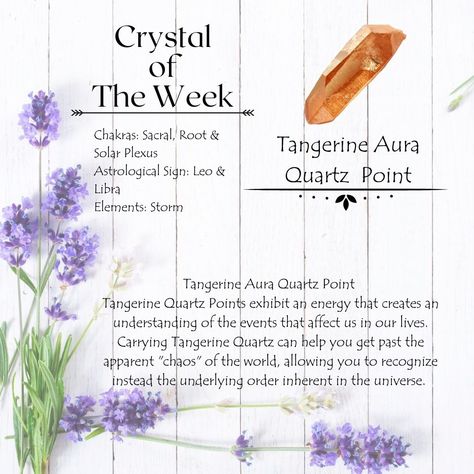 Tangerine Quartz, Crystal Vibes, Crystals Healing Properties, Crystals Healing, Crystal Therapy, Angel Aura, Crystal Meanings, Aura Quartz, Energy Crystals