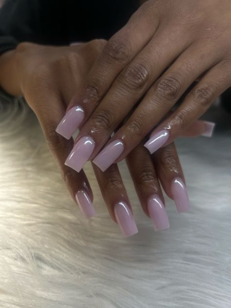 Nails For Small Fingers, Solid Square Nails, Simple Nails Solid Colors, Gel Nails Plain, Simple One Color Nails, Solid Color Square Nails, Simple But Cute Nails Acrylic, Plain Nail Designs, Baddie Simple Nails