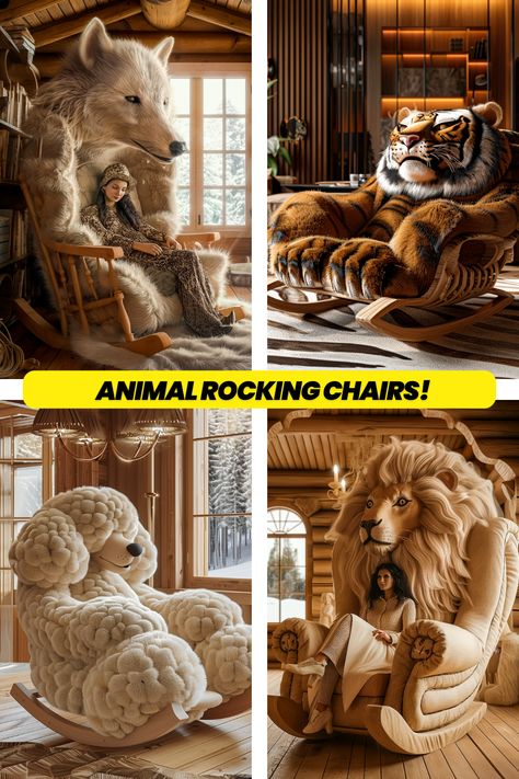 Add a touch of whimsy to your home with our collection of Animal Rocking Chairs! 🐾 Explore charming designs that blend comfort and style seamlessly. Perfect for kids' rooms, nurseries, or cozy corners. #AnimalRockingChairs #HomeDecor #WhimsicalFurniture #KidsFurniture Animal Furniture, Animal Chair, Luxury Mansions, Whimsical Furniture, Kids' Furniture, Grand Foyer, Big Animals, Cute Animal Clipart, 3d Origami