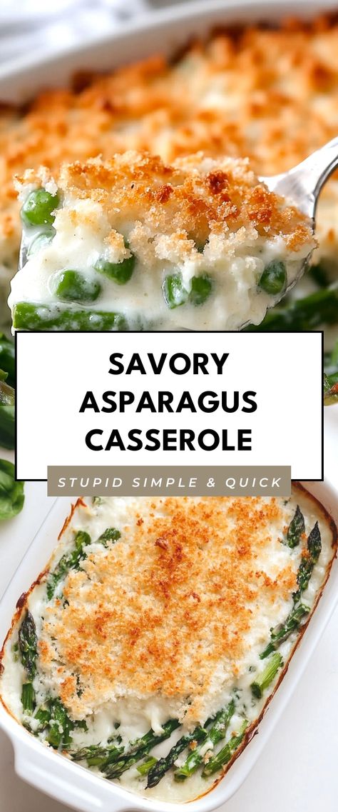 Image for Savory Asparagus Casserole Smothered Asparagus, Crockpot Asparagus, Asparagus Dinner Recipes, Fresh Asparagus Recipes, White Asparagus Recipes, Healthy Asparagus, Asparagus Salad Recipe, Best Asparagus Recipe, Asparagus Casserole