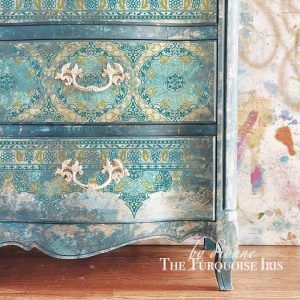 How To Decoupage A Picture Frame - The Treasured Home Bohemian Painting Ideas, Boho Painted Furniture, Paint Inlay, Moroccan Tiles Pattern, Furniture Transfers, Staging Furniture, Decor Transfers, Thrift Flips, Furniture Flipping