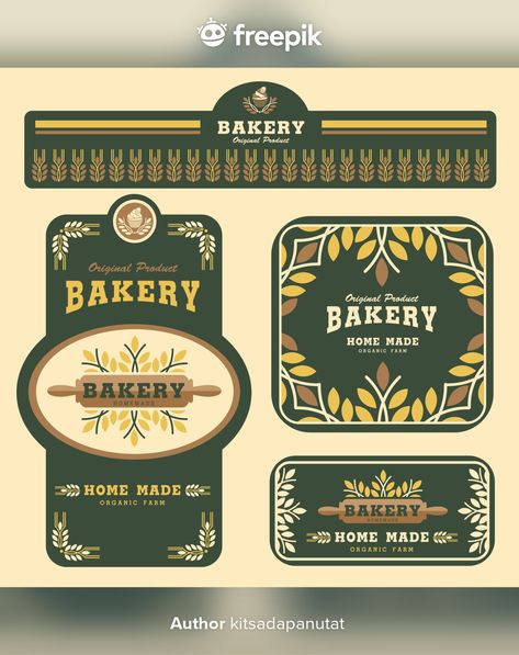 Bakery Packaging Ideas, Royal Food, Bread Logo, Bakery Packaging Design, Logo Packaging Design, Logo Bakery, Pastry Display, Food Logo Design Inspiration, Bakery Branding