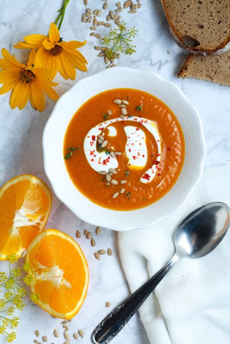 How to make Pumpkin Orange and Ginger Soup — Days of Jay Pumpkin And Ginger Soup, Baileys Dessert, Vegan Pumpkin Soup, Gluten Free Chilli, Frozen Pumpkin, Ginger Soup, Pumpkin Soup Recipe, How To Make Pumpkin, Hot Soup