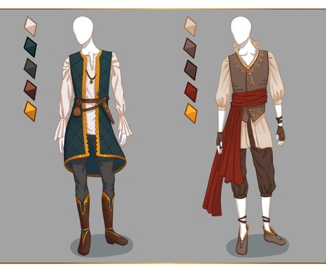 Alaric Flynn Male Fantasy Clothing, Types Of Clothing, Male Outfits, Pirate Outfit, Art Outfits, Fantasy Costumes, Drawing Clothes, Fantasy Clothing, Fantasy Fashion