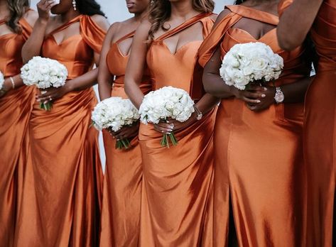 These bridesmaids nailed the vibe with their coordinated terracotta dresses, proving that your bridal party can look just as amazing as the big day feels. At Pantora Maids, you’ll find dresses designed for every bridesmaid—sizes 0 to 44—with dozens of color options to perfectly match your wedding vision. Terracotta is just one of our favorite shades for creating a bold, cohesive look your entire bridal party will love. 💻 Ready to shop? Visit pantoramaids.com to explore styles that make wedd... Bridesmaid Terracota, Terracotta Wedding Party, Terracotta Dresses, Terracotta Bridesmaid Dresses, Terracotta Bridesmaid, Bridesmaids Nails, Wedding Vision, Bridal Party, Big Day