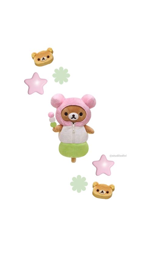 dango themed rilakkuma wallpaper ! Rilakuma Wallpapers, Rilakkuma Wallpaper, Bow Wallpaper, Cute Laptop Wallpaper, Hello Kitty Coloring, Iphone Homescreen Wallpaper, Iphone Wallpaper App, Iphone Wallpaper Themes, Hello Kitty Iphone Wallpaper