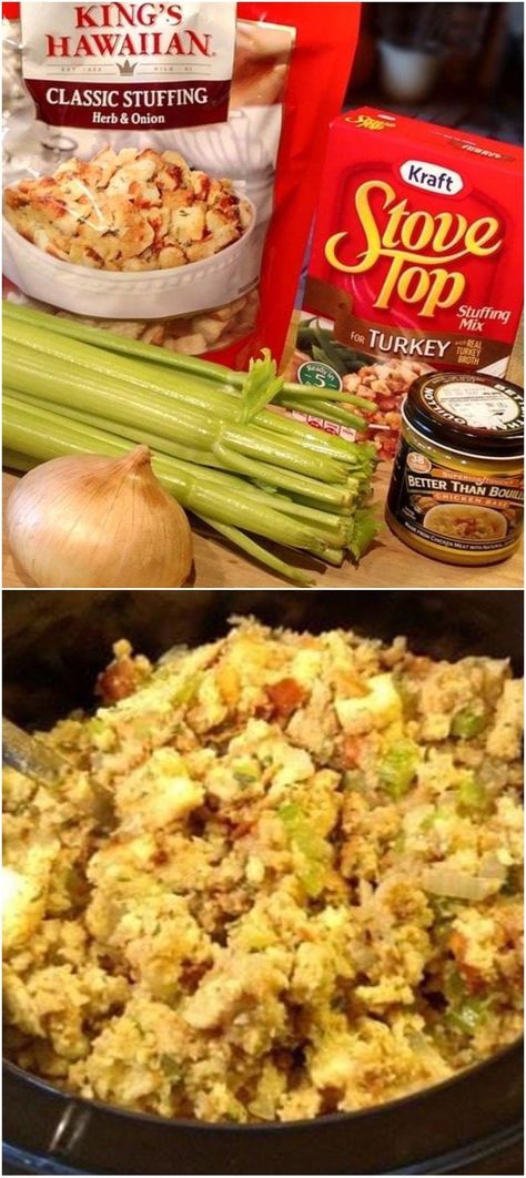 “So if you’re looking for a super easy, incredibly tasty version of dressing… here it is!” #crockpot #recipes #thanksgivingrecipes #thanksgivingdressing #WildGreenSalads Slow Cooker Dressing, Crockpot Dressing, Stuffing Recipes Crockpot, Turkey Dressing Recipe, Crockpot Thanksgiving, Stove Top Stuffing Recipes, Easy Dressing Recipe, Crockpot Stuffing, Easy Stuffing Recipe