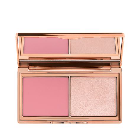 Charlotte Tilbury Mini, Charlotte Tilbury Makeup, Beauty Gift Guide, Blush On Cheeks, How To Apply Blush, Face Palette, Cheek Palette, Pink Highlights, Beauty Light