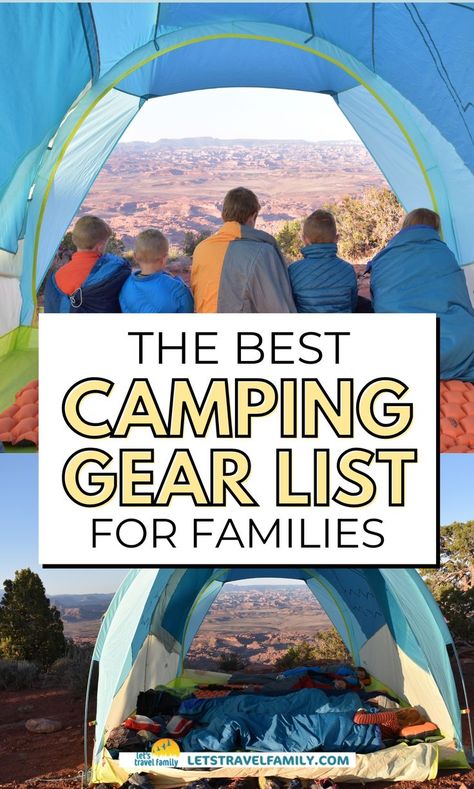 Ready to elevate your family camping trips? Discover the ultimate camping gear list for families that'll make your outdoor adventures a breeze! With our comprehensive camping essentials list, you'll have everything you need for an epic family camping experience. Best Camping Gear For Families, Camping Essentials List Families, Minimal Camping List, Tent Camping List Packing Checklist, Family Camping Essentials, Family Camping List, Kids Camping Gear, Camping Essentials List, Camping Gear List