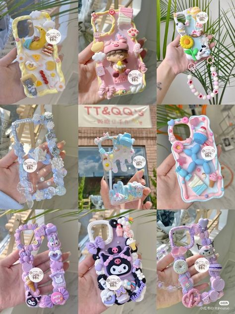 Piped Phone Case, Cute Decoden Phone Case, Deco Cream Phone Case, Objects Aesthetic, Diy Resin Phone Case, Phone Case Store, Decoden Case, Diy Phone Case Design, Bling Phone Cases