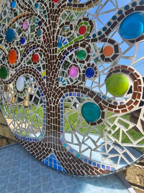 20 or 24 Colorful Mosaic Tree of Life Round Wall Hanging Shelf Art Customizable - Etsy Australia Mosaic Tree Of Life, Mosaic Tree, Tile Mosaic Art, Round Wall Hanging, Tree Mosaic, Tile Artwork, Wall Hanging Shelf, Stained Glass Mirror, Colorful Mosaic