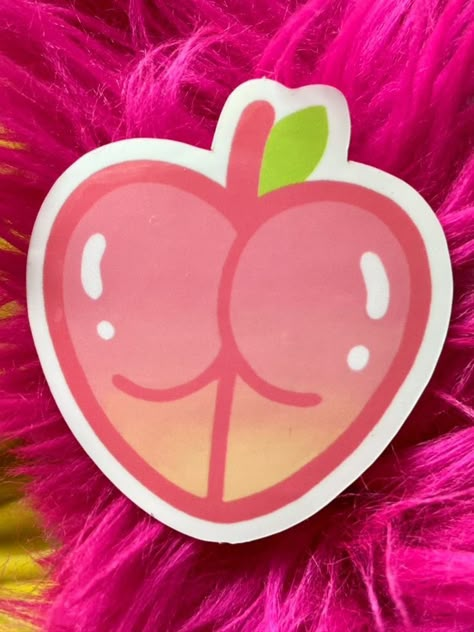 Fruit Peach Booty Sticker Lil peach butt~ Fruity juicy bootyyyyyyy 2”x2” gloss vinyl sticker Scratch proof and weatherproof! Cartoons 60s, Peach Tattoo, Lgbt Sticker, Cute Creepy, Adult Stickers, American Girl Doll Furniture, Knoxville Tennessee, Pin Up Art, Dark Wallpaper