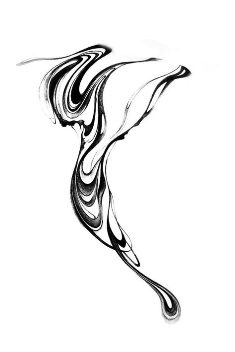 Blitz Tattoo, Swirl Tattoo, Brush Tattoo, Abstract Tattoo Designs, Waves Tattoo, Real Tattoo, Black Ink Tattoos, Abstract Tattoo, Flash Art