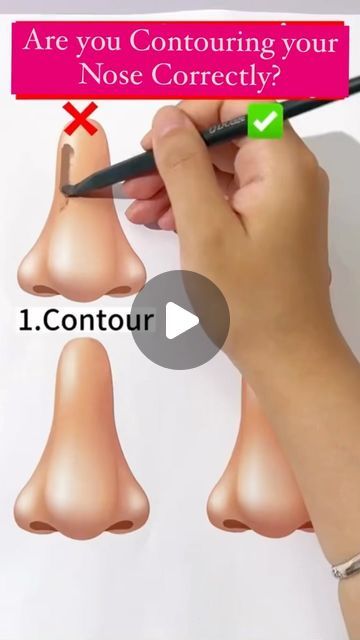 Nose Contouring For Big Noses, Cover Wrinkles, Makeup Hacks Tutorials, Artist Tips, Nose Contouring, Makeup Artist Tips, Pinterest Makeup, Makeup Tricks, Big Noses