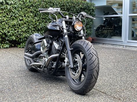 Yamaha V Star 650 Bobber, V Star 650 Bobber, Vstar 1100, Motorcycle Build, Yamaha Bobber, Motorcycle Ideas, Custom Motorcycles Bobber, Drag Star, Yamaha V Star