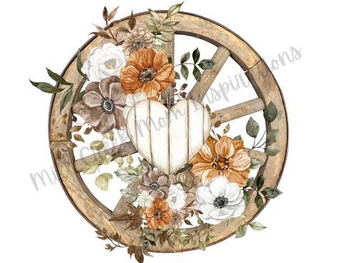 Sublimation Stickers, Sunflower Arrangements, Flowers Printable, Wooden Wheel, Valentine's Day Printables, Blue Pumpkins, Mill Creek, Design Printable, Wagon Wheel