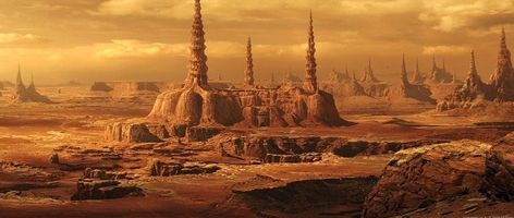 Geonosis | Community Post: The Definitive Ranking Of "Star Wars" Planets Star Wars Episode 2, Battle Of Geonosis, Jedi General, Star Wars Planets, Sith Empire, Planets And Moons, Star Wars Facts, Galactic Republic, Attack Of The Clones