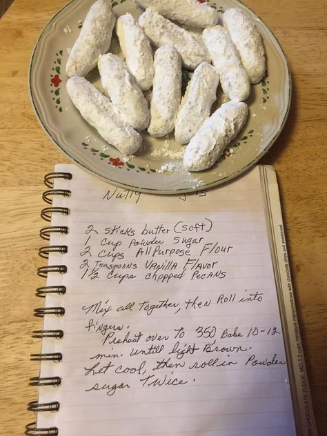 Lady Fingers Recipe by Eveline Dismuke - Tami Stanley Hilton Nutty Fingers Recipe, Cookies With Pecans, Lady Fingers Recipe, Lady Finger Cookies, Finger Cookies, Homemade Chocolate Chips, Homemade Chocolate Chip Cookies, Homemade Vanilla Ice Cream, Oven Roasted Turkey