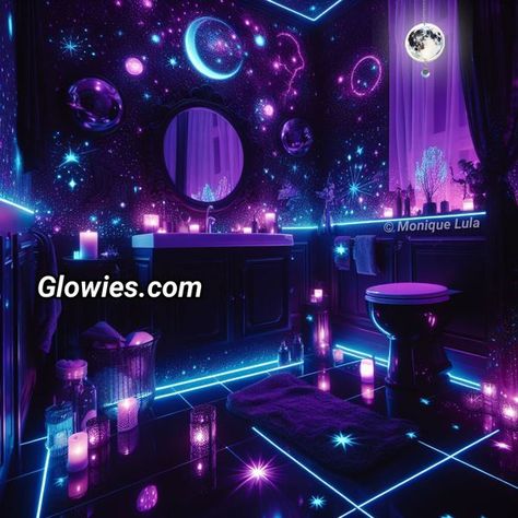 Galaxy Bathroom, Monique Lula, Superhero Room, Creative Bedroom, Gothic Home Decor, Gothic House, Dreamy Art, Room Inspiration Bedroom, House Party