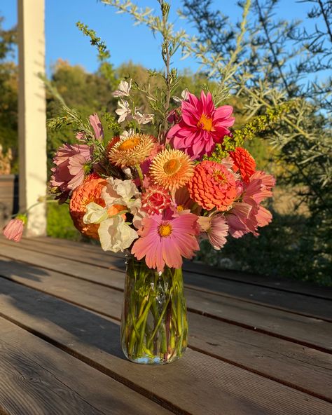 Home Grown Flowers, Moab Rose Bouquet, Sweet Peas Bouquet, Strawflower Bouquet, Cosmo Bouquet, Cosmos Bouquet, Cut Flower Bouquet, Sweet Pea Bouquet, Market Flowers