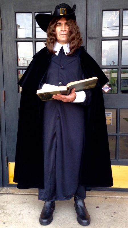 Dallas Vintage Shop has Historical Ministers Attire for Famous Religious Clergymen Costumes like this Edward Winslow, Puritan Minister from Plymouth Colony Outfit shown here. Whatever the Religion or Denomination, chances are that our Dallas Area Costume Shop has the Clerical Garb, Religious Holiday Traditional Priest, Famous Saint, Religious Martyr or Bible Prophet, Preacher or High Priest Costumes or Period Correct Clothing or Liturgical Garb you need. The Crucible Costumes, Famous Characters Costumes, Preacher Outfit, Priest Costume, Pilgrim Costume, Characters Costumes, Plymouth Colony, Queen Of Hearts Costume, Famous Characters