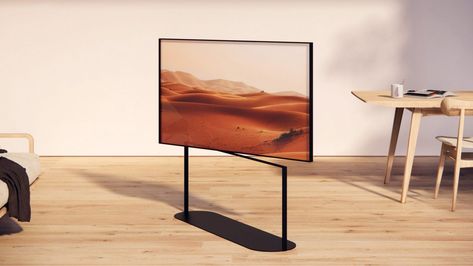 Twenty designs shortlisted in LG Display's OLEDs Go! competition Tv Holder, Tv Floor Stand, Urban Furniture Design, Lg Display, Japandi Home, Tv Stand Designs, Tv Display, Tv Design, Desktop Stand