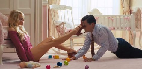 Daddy was bad, so....... Wolf On Wall Street, Margot Robbie Wolf, Naomi Lapaglia, Margot Robbie Photos, The Wolf Of Wall Street, North By Northwest, Famous Movie Scenes, Wolf Of Wall Street, Famous Movies