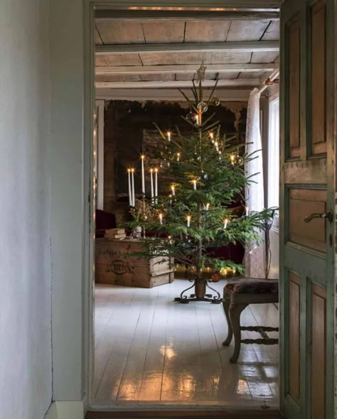 Have Yourself A Merry Christmas: 75 Ho-Ho-Holiday Decor Ideas Scandinavian Christmas Trees, Small Christmas Tree, Swedish Christmas, Christmas Interiors, Natural Christmas, Primitive Christmas, Noel Christmas, Decor Minimalist, Scandinavian Christmas