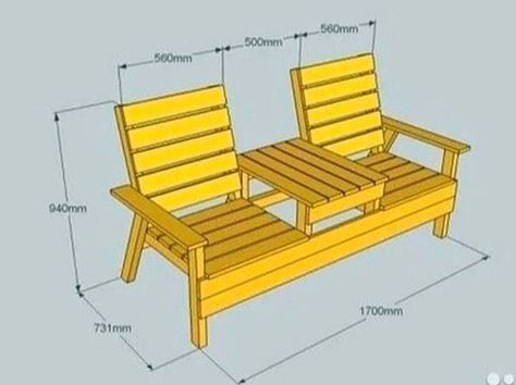 Outdoor Chairs Diy, Diy Furniture Chair, Diy Wooden Projects, Wood Working Projects, Carpentry Diy, Outdoor Furniture Plans, Pallet Furniture Outdoor, Woodworking Plan, Diy Chair