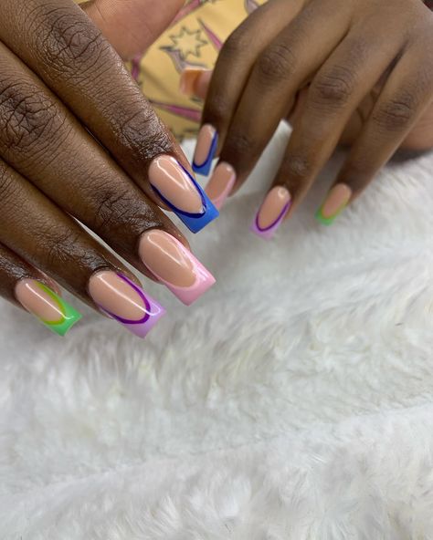 Color French #nailsnailsnails #nailart #nails💅 #nailsofinstagram 2024 Color, Nail Art, Nails, On Instagram, Quick Saves, Color, Instagram, Nail Arts