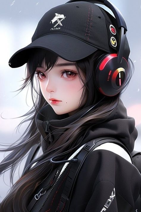 Anime Photo Profile Cool, Girly M Instagram, Girl With Headphones, Pin Pictures, Girly M, Anime Show, Photo To Cartoon, Cartoon Pictures, Cute Cartoon Pictures