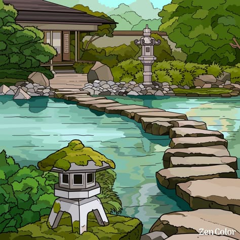 Resort Site Development Plan, Designs For Glass Painting, Pokémon Background, Lofi Background, Japan Drawing, Site Development Plan, Mt Komorebi, Digital Sketching, Anime App Icon