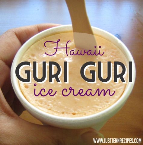 Guri Guri Recipe, Hawaiian Ice Cream, Hawaiian Ice, Hawaiian Desserts, Island Recipes, Hawaiian Recipes, Food Combinations, Cookie Sandwiches, Summertime Recipes