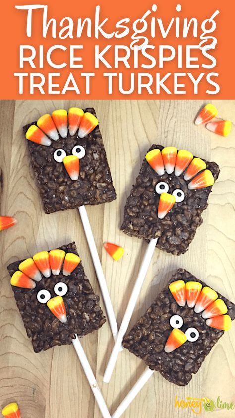 Thanksgiving Rice Krispie Treats, Turkey Snacks, Rice Krispie Turkey, Thanksgiving Treats For Kids, Thanksgiving Rice, Turkey Rice Krispie Treats, Thanksgiving Turkey Treats, Thanksgiving Chocolates, Rice Krispies Treat