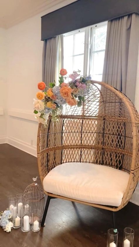 Bridal Shower Chair, Bridal Chair, Bridal Shower Planning, Boho Chair, Baby Shower Tea, Boho Bridal Shower, Shower Chair, Bridal Shower Cake, Bridal Shower Rustic