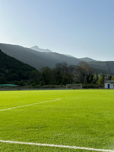 Football pitch in Greece Football Pitch Aesthetic, Football Field Aesthetic, Football 4k, Football Dream, Spain Football, Football Pitch, Football Fashion, Football Is Life, Sports Camp