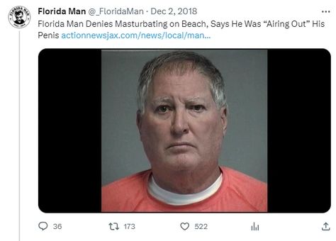 What are some of the best Florida Man stories you can share? Besides its wonderful beaches and tropical atmosphere, Florida is best known as the whackiest and most unhinged state in the United States, and no one can come close. Florida Man is a popular term used by the internet to describe the chaotic citizens of the state, who would stop at nothing to create the most bizarre situation known to m Florida Man Headlines, Florida Man Meme, Florida Funny, Man Meme, Funny Headlines, Adora She Ra, In Disbelief, Cute Piglets, Florida Man