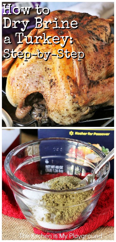 Turkey Brine Recipes Thanksgiving, Juiciest Turkey, Brine Turkey, Dry Brine Turkey, Dry Brine, Turkey Brine Recipes, Roast Turkey Recipes, Thanksgiving Breakfast, Fresh Turkey