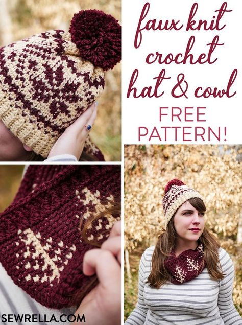 Fair Isle Crochet Pattern, Colorwork Crochet, Crochet Colorwork, Fair Isle Crochet, Crochet Adult Hat, Crocheting Patterns, Crochet Hat Free, Crochet Knit Hat, Crochet Fun