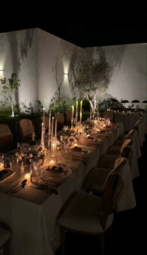 Male Dinner Party Decor, Banquet Style Wedding Reception, Exclusive Dinner Party, House Party Seating Ideas Indoor, Intimate Wedding Dinner Table, Dinner Party Wedding Reception, Engagement Dinner Table, Elegant Party Aesthetic, Aesthetic Birthday Dinner