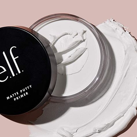 e.l.f, Matte Putty Primer, Skin Perfecting, Lightweight, Oil-free formula, Mattifies, Absorbs Excess Oil, Fills in Pores and Fine Lines, Soft, Matte Finish, All-Day Wear, 0.74 Oz Matte Putty Primer, Make Up Haul, Elf Primer, Putty Primer, Alcohol Free Mouthwash, Elf Face, Matte Primer, Natural Glowy Makeup, Skin Shine