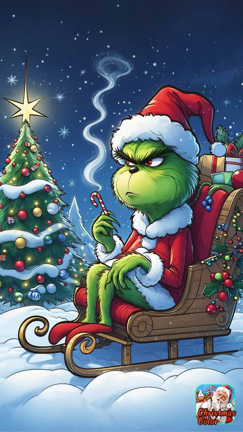 The Grinch Cartoon, Grinch Pictures, The Grinch Pictures, Xmas Grinch, Bebe Yoda, The Grinch Christmas, Yoda Funny, Christmas Artwork, Anime Dragon Ball Goku