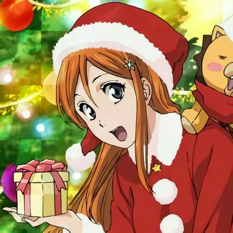 Aot Christmas Pfp, Christmas Anime Matching Pfp, New Year Anime, Christmas Pfps, Bleach Women, Bleach Orihime, Ichigo And Orihime, Inoue Orihime, Orihime Inoue