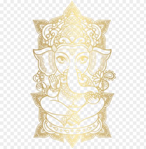 Ganesha Clipart, Ganesha Png, Ganesha Vector, Spiritual Ideas, Ganapati Bappa, Ganesha Drawing, Photo Png, Bappa Morya, Golden Design