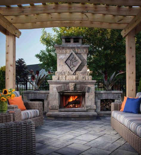 Patio fireplace ideas