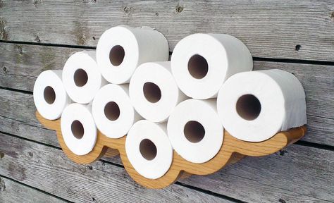 Novelty Wall Art Solid Oak Toilet Roll Holder from Bramble Signs #toilethumour #wallart #unique #toiletrollholder Wooden Toilet Paper Holder, Toilet Paper Holder Shelf, Floating Storage Shelves, Wood Toilet Paper Holder, Bathroom Decor Towels, Wooden Toilet, Bad Accessoires, Wooden Bath, Toilet Paper Storage