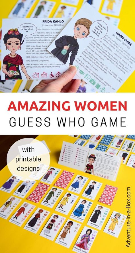 Who Is Who Game, Guess Who Game Printable, Great Women In History, Guess Who Game, History Games, Printable Board Games, For School, Florence Nightingale, Historical Women