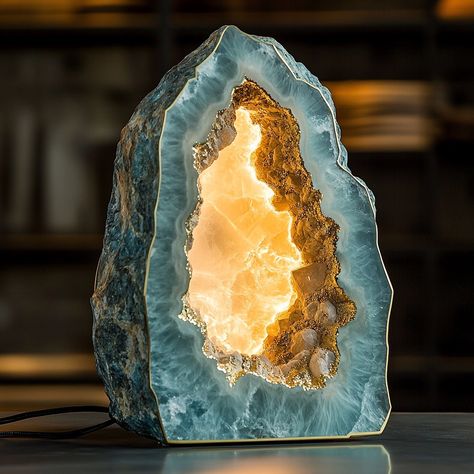 The Geode Lamp is a stunning fusion of nature and light, inspired by the raw beauty of geodes. This unique lamp features a crystal-like structure with a textured, mineral exterior and a radiant, glowing core. When illuminated, the lamp casts a mesmerizing, soft light that enhances any space with a touch of natural elegance. Perfect as a statement piece, the Geode Lamp brings the enchanting allure of the earth’s hidden treasures into your home. Geode Lamp, Raw Beauty, Unique Lamps, Hidden Treasures, Soft Lighting, Statement Pieces, It Cast, Exterior, Crystals